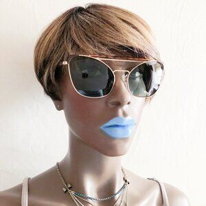 Tortoiseshell Gold Modern Cat Eye Sunglasses